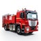 Brand new Red Fire Truck on white background