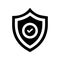 Brand protection icon. Black vector graphics