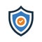 Brand protection icon. Glyph style vector EPS