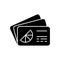 Branded business card black glyph icon