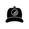 Branded cap black glyph icon
