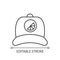 Branded cap linear icon