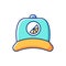 Branded cap RGB color icon