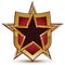 Branded golden geometric symbol, stylized star