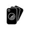 Branded phone case black glyph icon