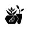 Branded plant pot black glyph icon