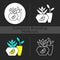 Branded plant pot dark theme icon