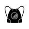 Branded sling bag black glyph icon