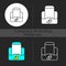 Branded smartphone stands dark theme icon