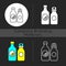 Branded water bottle dark theme icon