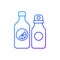Branded water bottle gradient linear vector icon
