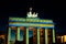 The Brandenburg Gate in Berlin. Festival of Lights