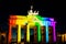 The Brandenburg Gate in Berlin. Festival of Lights