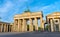 The Brandenburg Gate in Berlin after sunrise