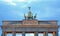 Brandenburg Gate of Berlin Symbol with Quadriga with four Horse