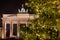 Brandenburg Gate and Christmas Tree at night Pariser Platz Mitte Berlin Germany