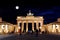 BRANDENBURG GATE at night in Berlin