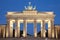 Brandenburg gate at night, Berlin