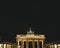 Brandenburg gate at night. Berlin landmark. Travel and tourism in Berlin concept.