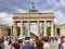 Brandenburg Gate and Tourists, Berlin, Germany