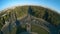 Brandenburg Gate and TV Tower and Victory column shadow, fisheye lens shot. Berlin, Germany