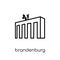 Brandenburg icon. Trendy modern flat linear vector Brandenburg i