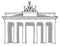 Brandenburger Gate Berlin, Vector Sketch