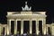 Brandenburger Tor in Berlin at night