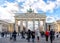 Branderburger gate with beautiful clouds on background. Berlin, Germany