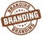 Branding brown grunge round rubber stamp