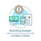 Branding budget concept icon