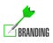 branding check dart sign concept illustration