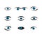 Branding Identity Corporate Eye Care vector logo design. Collection of eyes icons and symbols