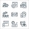 Branding line icons. linear set. quality vector line set such as consumer, graph, vision, distribution, advertise, template,