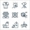 Branding line icons. linear set. quality vector line set such as startup, promotion, online, competitor, target, shop, mission,