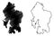 Brando island Republic of Finland, Aland Islands map vector illustration, scribble sketch BrÃ¤ndÃ¶ map