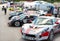 Brands Hatch paddocks with safety car in front