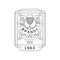 Brandy vintage label design, strong drink emblem estd 1963, alcohol industry monochrome badge vector Illustration on a