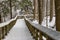 Brandywine Waterfalls in winter attire in Northfield, Ohio, USA