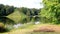 Branitz Park And Reflection Of Pyramid Island In Summer