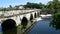 BrantÃ´me crowned bridge on the river Dronne