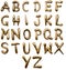 Brash mettalic alphabet