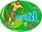 Brasil 2014 Soccer Football Player Run Retro