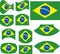 Brasil flag set