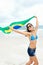 Brasil flag woman fan