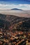 Brasov city seen from above