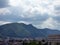 BRASOV - JUNE 5, 2017: Sign with the name of the city of Brasov on mount Tampa.