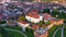 Brasov, Romania - Aerial view of the Citadel at sunset