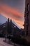 Brasov, Romania. Rasnov town center and hilltop fortress