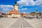 BRASOV, TRANSYLVANIA, ROMANIA. The old city center called Piata